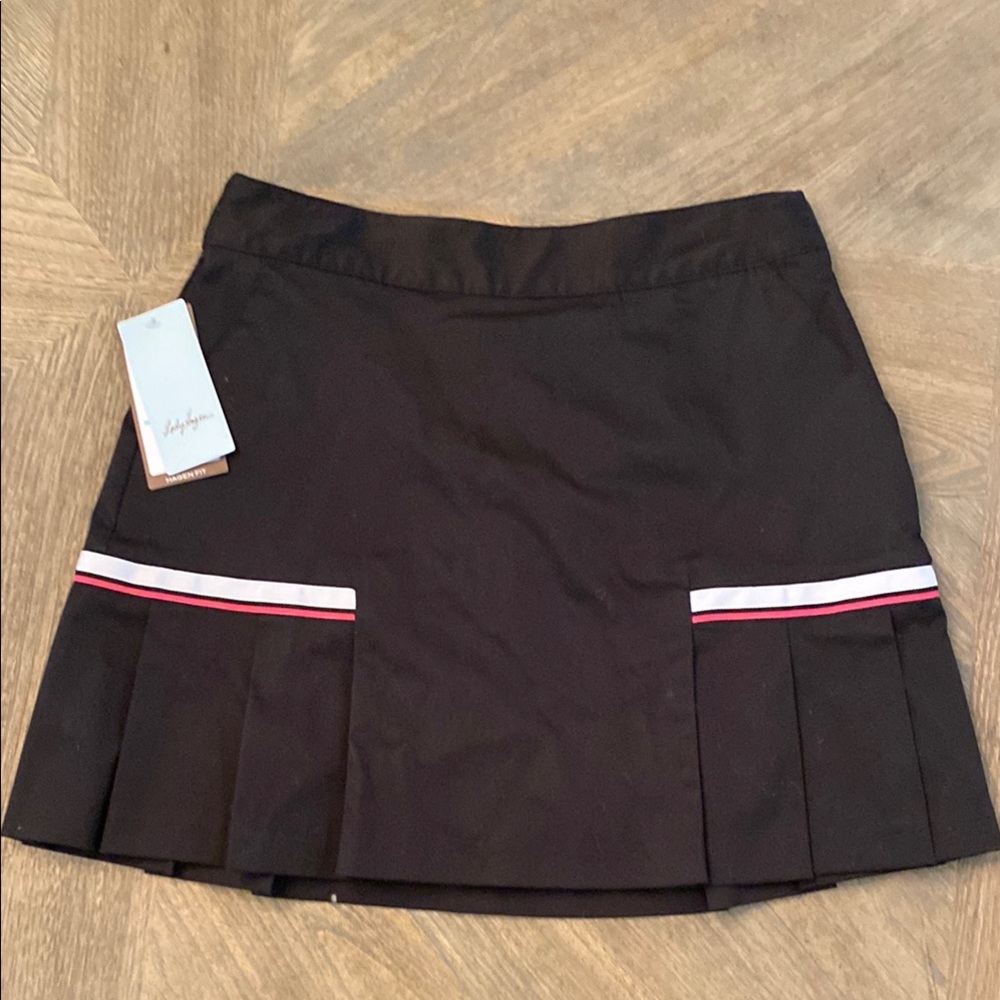 Black Skirt with Pink and White Stripes - Picture 1 of 3